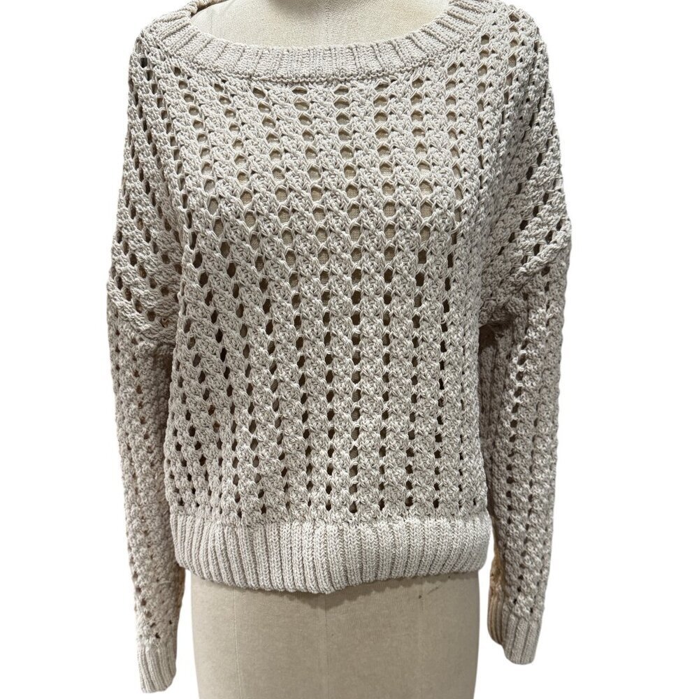 Joie Cream Open-Knit Sweater – Size Large